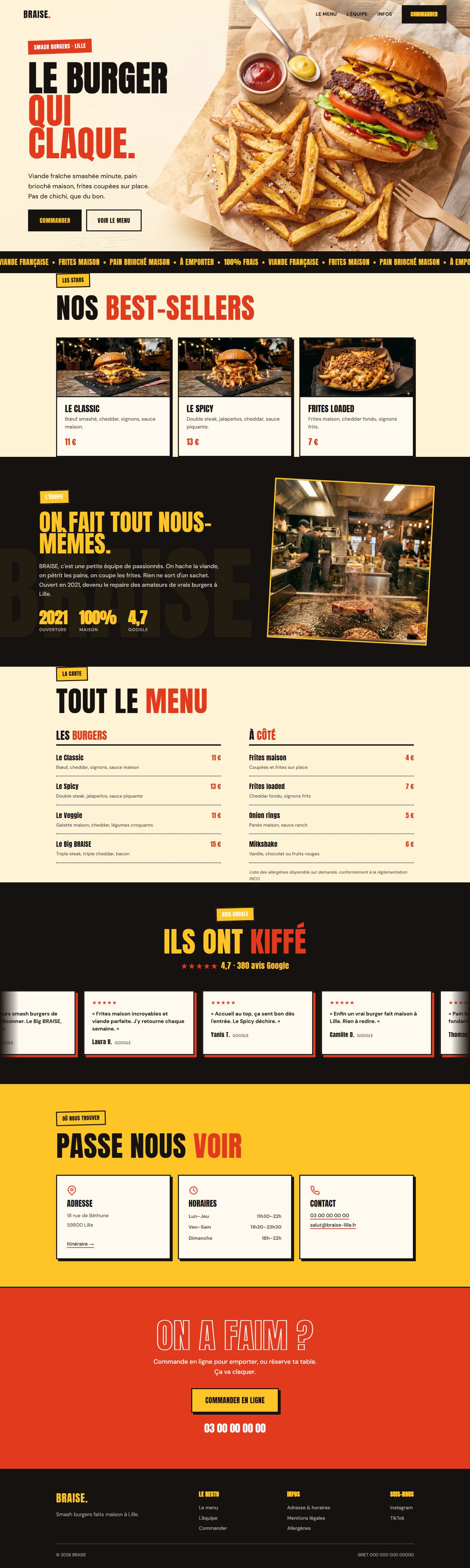 Aperçu du site Braise